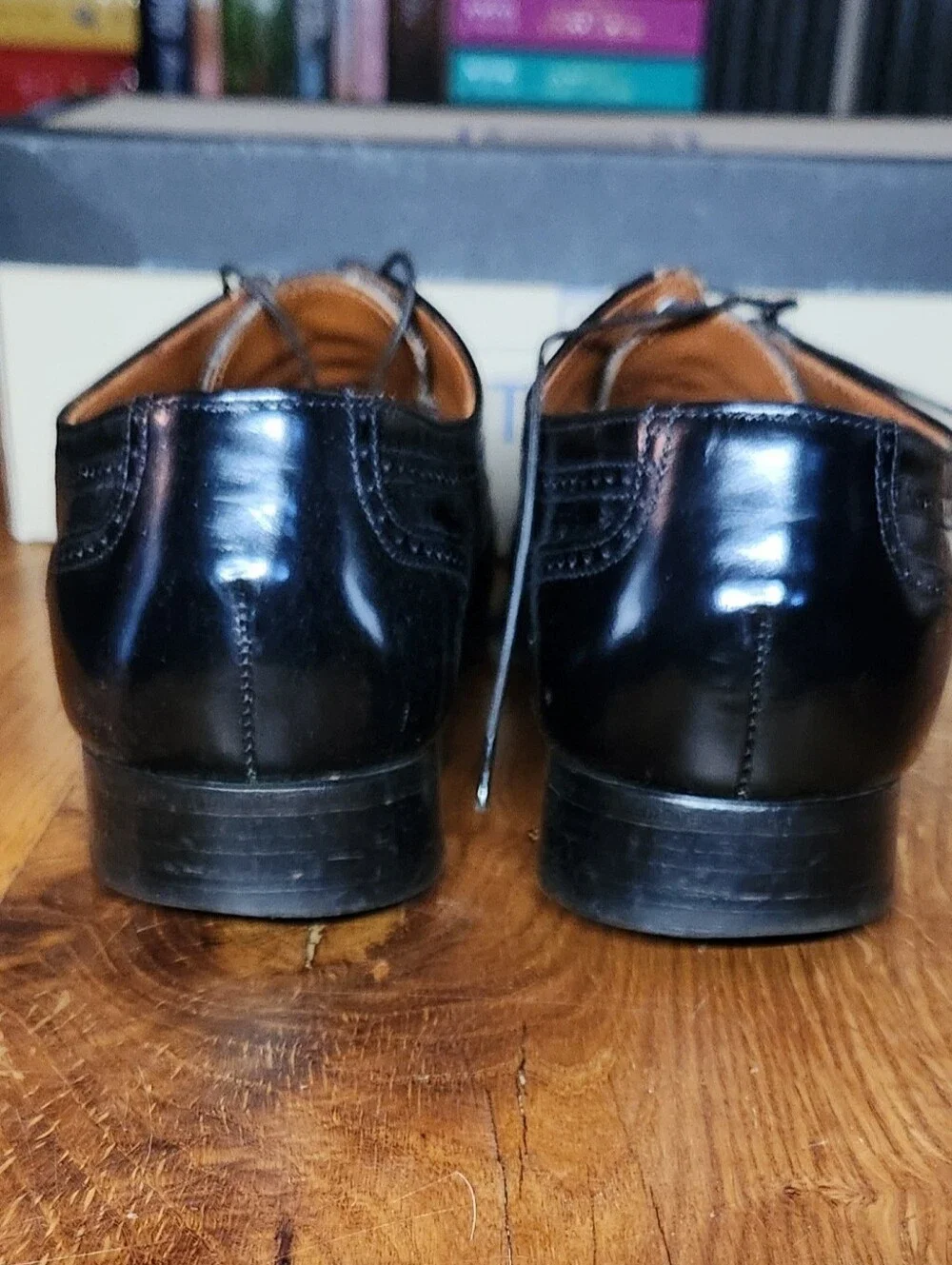 Vintage Bostonian Black Wingtip Oxford Dress Shoes size 10 Men's